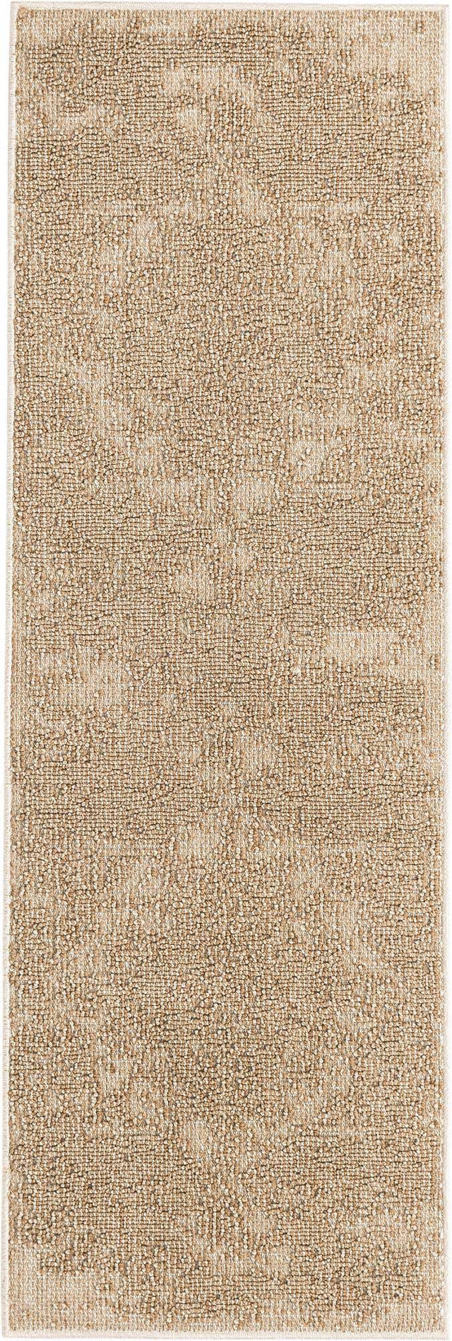 Beige 2' x 6' 1 Symphony Outdoor Runner Area Rug Weather Resistant for Patio, Deck, Terrace, Balcony, Porch Durable Outside Carpet for Sale at Rug Engine