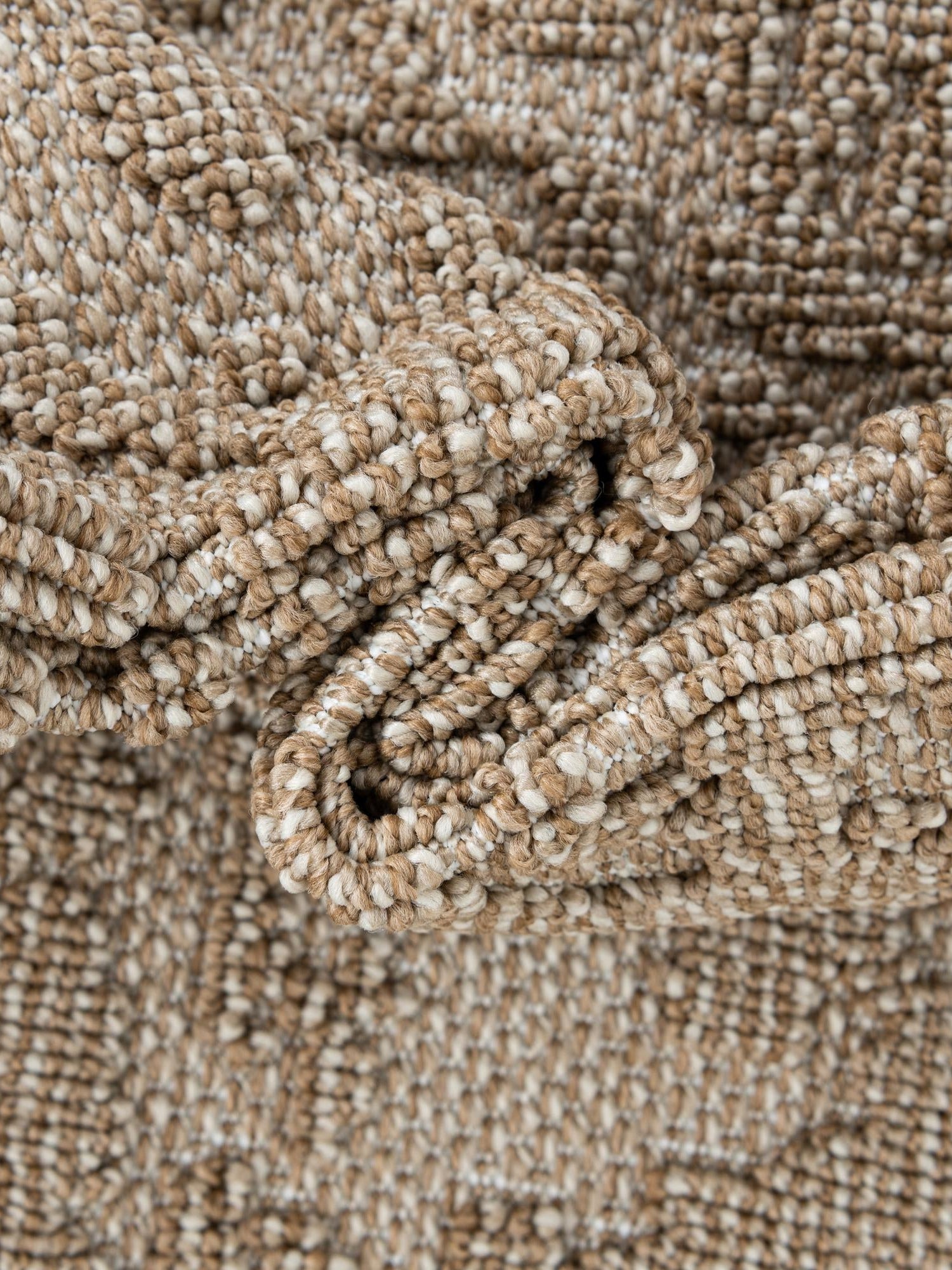 Beige 3' 1 x 3' 1 Symphony Outdoor Round Area Rug Weather Resistant for Patio, Deck, Terrace, Balcony, Porch Durable Outside Carpet for Sale at Rug Engine