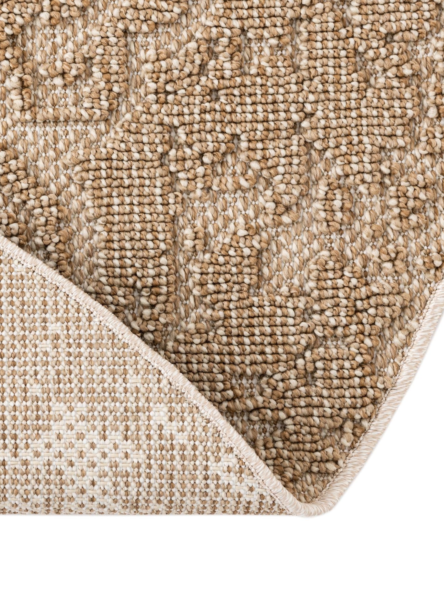 Beige 3' 1 x 3' 1 Symphony Outdoor Round Area Rug Weather Resistant for Patio, Deck, Terrace, Balcony, Porch Durable Outside Carpet for Sale at Rug Engine