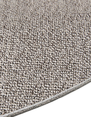 Light Gray 7' 10 x 7' 10 Symphony Outdoor Round Area Rug Weather Resistant for Patio, Deck, Terrace, Balcony, Porch Durable Outside Carpet for Sale at Rug Engine