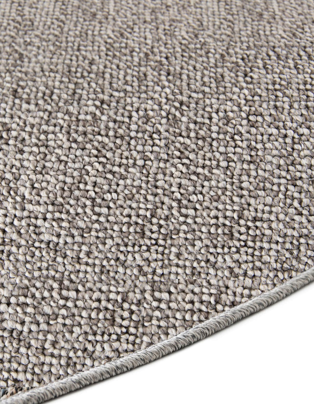 Light Gray 5' 3 x 5' 3 Symphony Outdoor Round Area Rug Weather Resistant for Patio, Deck, Terrace, Balcony, Porch Durable Outside Carpet for Sale at Rug Engine