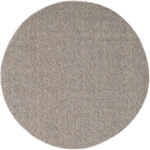 Light Gray 5' 3 x 5' 3 Symphony Outdoor Round Area Rug Weather Resistant for Patio, Deck, Terrace, Balcony, Porch Durable Outside Carpet for Sale at Rug Engine