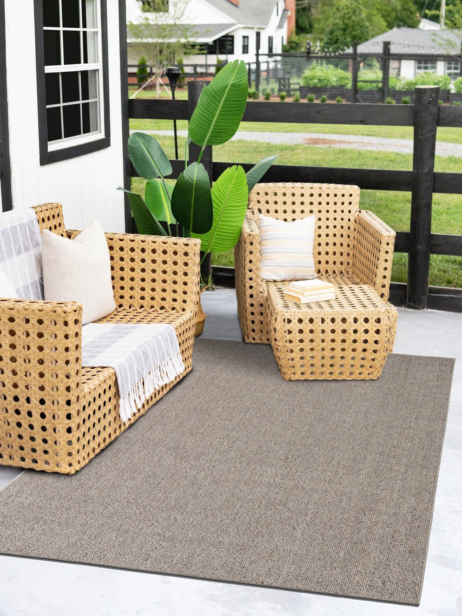 Light Gray 10' x 14' 1 Symphony Outdoor Rectangle Area Rug Weather Resistant for Patio, Deck, Terrace, Balcony, Porch Durable Outside Carpet for Sale at Rug Engine