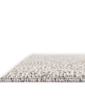 Light Gray 6' 1 x 9' Symphony Outdoor Rectangle Area Rug Weather Resistant for Patio, Deck, Terrace, Balcony, Porch Durable Outside Carpet for Sale at Rug Engine