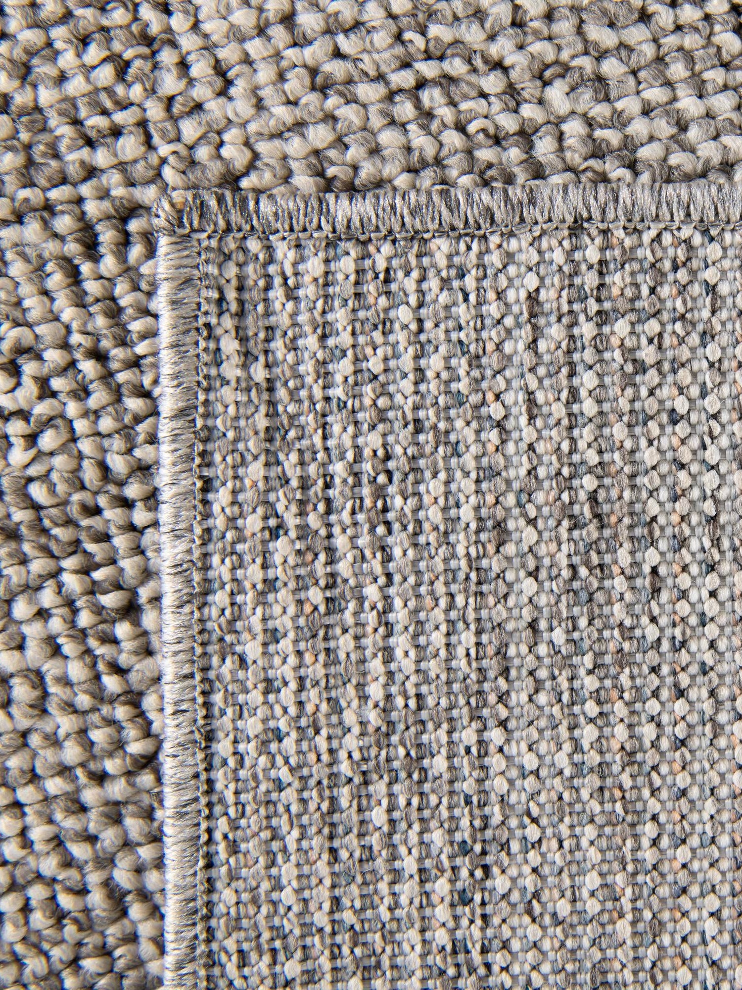 Light Gray 6' 1 x 9' Symphony Outdoor Rectangle Area Rug Weather Resistant for Patio, Deck, Terrace, Balcony, Porch Durable Outside Carpet for Sale at Rug Engine