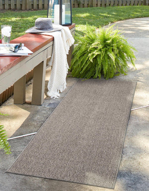 Light Gray 2' x 8' Symphony Outdoor Runner Area Rug Weather Resistant for Patio, Deck, Terrace, Balcony, Porch Durable Outside Carpet for Sale at Rug Engine