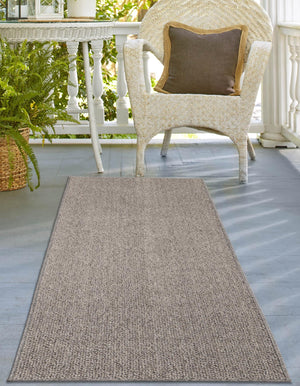 Light Gray 2' x 8' Symphony Outdoor Runner Area Rug Weather Resistant for Patio, Deck, Terrace, Balcony, Porch Durable Outside Carpet for Sale at Rug Engine