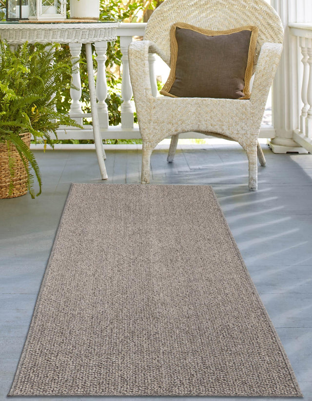 Light Gray 2' x 8' Symphony Outdoor Runner Area Rug Weather Resistant for Patio, Deck, Terrace, Balcony, Porch Durable Outside Carpet for Sale at Rug Engine