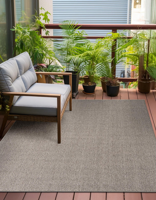 Light Gray 7' 10 x 7' 10 Symphony Outdoor Square Area Rug Weather Resistant for Patio, Deck, Terrace, Balcony, Porch Durable Outside Carpet for Sale at Rug Engine