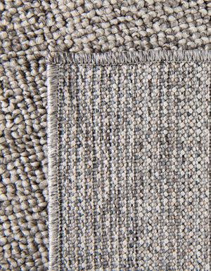 Light Gray 7' 10 x 7' 10 Symphony Outdoor Square Area Rug Weather Resistant for Patio, Deck, Terrace, Balcony, Porch Durable Outside Carpet for Sale at Rug Engine
