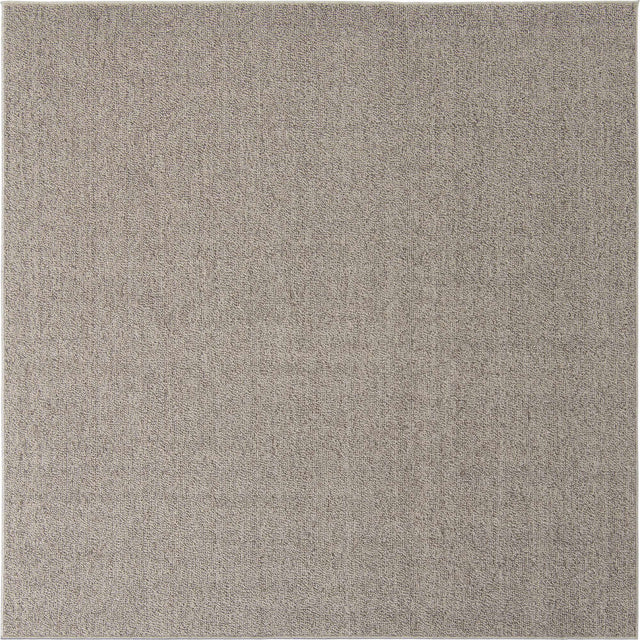 Light Gray 7' 10 x 7' 10 Symphony Outdoor Square Area Rug Weather Resistant for Patio, Deck, Terrace, Balcony, Porch Durable Outside Carpet for Sale at Rug Engine