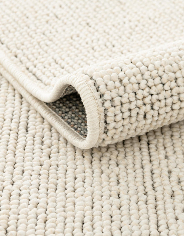 Ivory 7' 10 x 7' 10 Symphony Outdoor Round Area Rug Weather Resistant for Patio, Deck, Terrace, Balcony, Porch Durable Outside Carpet for Sale at Rug Engine