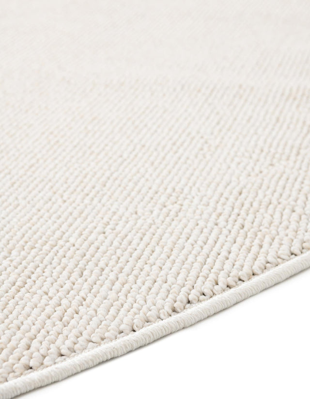 Ivory 7' 10 x 7' 10 Symphony Outdoor Round Area Rug Weather Resistant for Patio, Deck, Terrace, Balcony, Porch Durable Outside Carpet for Sale at Rug Engine