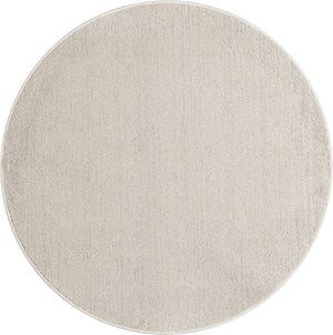 Ivory 5' 3 x 5' 3 Symphony Outdoor Round Area Rug Weather Resistant for Patio, Deck, Terrace, Balcony, Porch Durable Outside Carpet for Sale at Rug Engine