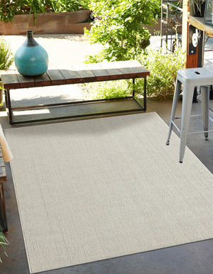 Ivory 7' 10 x 10' Symphony Outdoor Rectangle Area Rug Weather Resistant for Patio, Deck, Terrace, Balcony, Porch Durable Outside Carpet for Sale at Rug Engine