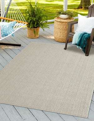 Ivory 6' 1 x 9' Symphony Outdoor Rectangle Area Rug Weather Resistant for Patio, Deck, Terrace, Balcony, Porch Durable Outside Carpet for Sale at Rug Engine