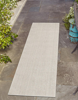 Ivory 2' x 6' 1 Symphony Outdoor Runner Area Rug Weather Resistant for Patio, Deck, Terrace, Balcony, Porch Durable Outside Carpet for Sale at Rug Engine