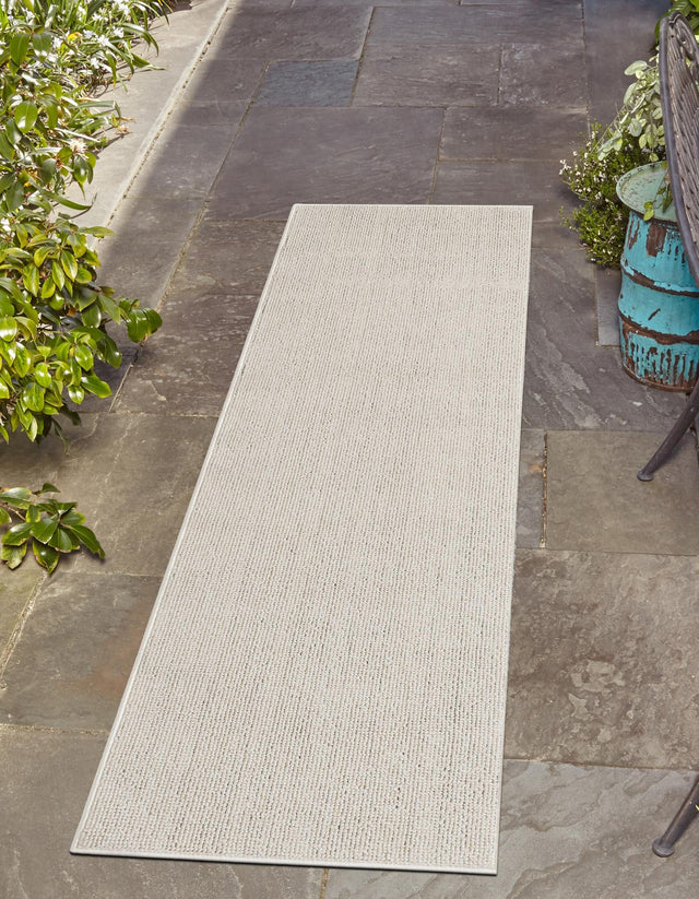 Ivory 2' x 6' 1 Symphony Outdoor Runner Area Rug Weather Resistant for Patio, Deck, Terrace, Balcony, Porch Durable Outside Carpet for Sale at Rug Engine
