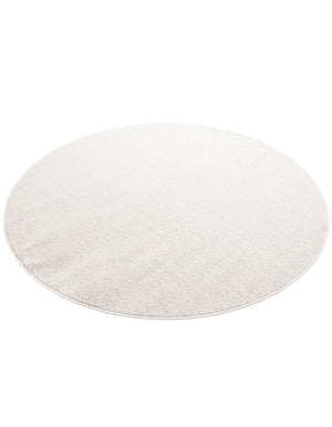 Ivory 7' 10 x 7' 10 Symphony Outdoor Round Area Rug Weather Resistant for Patio, Deck, Terrace, Balcony, Porch Durable Outside Carpet for Sale at Rug Engine