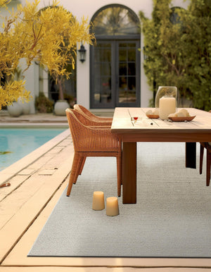 Ivory 7' 10 x 7' 10 Symphony Outdoor Square Area Rug Weather Resistant for Patio, Deck, Terrace, Balcony, Porch Durable Outside Carpet for Sale at Rug Engine
