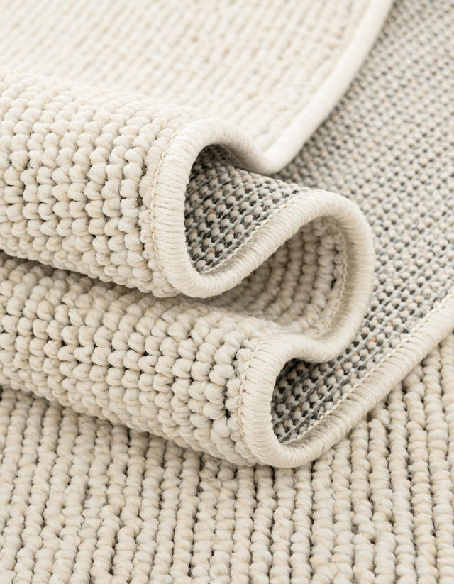 Ivory 7' 10 x 7' 10 Symphony Outdoor Square Area Rug Weather Resistant for Patio, Deck, Terrace, Balcony, Porch Durable Outside Carpet for Sale at Rug Engine
