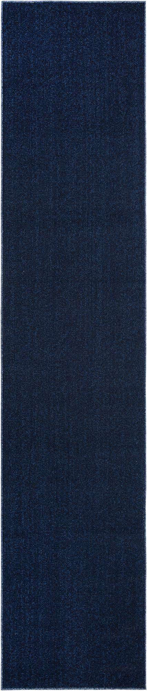 Navy Blue 2' 7 x 12' Symphony Outdoor Runner Area Rug Weather Resistant for Patio, Deck, Terrace, Balcony, Porch Durable Outside Carpet for Sale at Rug Engine