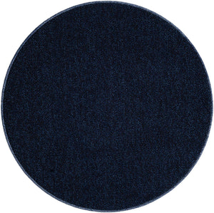 Navy Blue 3' 1 x 3' 1 Symphony Outdoor Round Area Rug Weather Resistant for Patio, Deck, Terrace, Balcony, Porch Durable Outside Carpet for Sale at Rug Engine