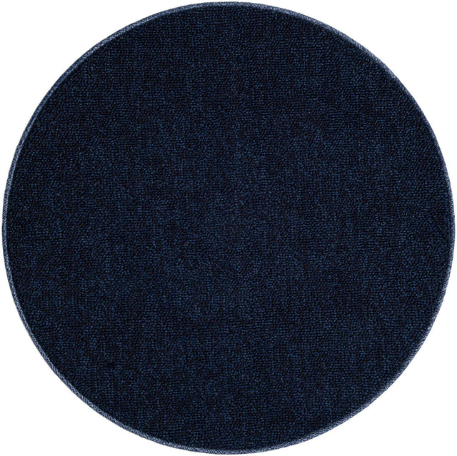 Navy Blue 3' 1 x 3' 1 Symphony Outdoor Round Area Rug Weather Resistant for Patio, Deck, Terrace, Balcony, Porch Durable Outside Carpet for Sale at Rug Engine
