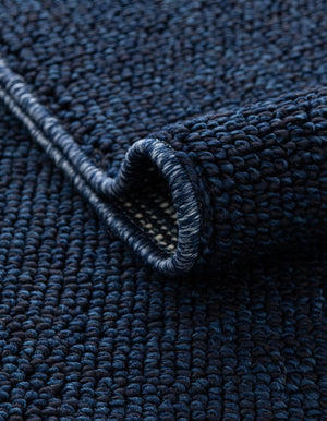 Navy Blue 7' 10 x 7' 10 Symphony Outdoor Round Area Rug Weather Resistant for Patio, Deck, Terrace, Balcony, Porch Durable Outside Carpet for Sale at Rug Engine