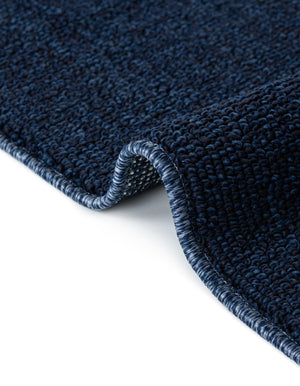 Navy Blue 7' 10 x 7' 10 Symphony Outdoor Round Area Rug Weather Resistant for Patio, Deck, Terrace, Balcony, Porch Durable Outside Carpet for Sale at Rug Engine
