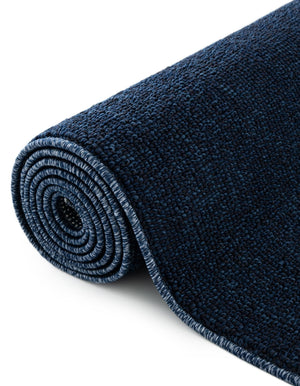 Navy Blue 7' 10 x 7' 10 Symphony Outdoor Round Area Rug Weather Resistant for Patio, Deck, Terrace, Balcony, Porch Durable Outside Carpet for Sale at Rug Engine