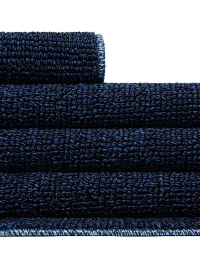 Navy Blue 7' 10 x 7' 10 Symphony Outdoor Round Area Rug Weather Resistant for Patio, Deck, Terrace, Balcony, Porch Durable Outside Carpet for Sale at Rug Engine