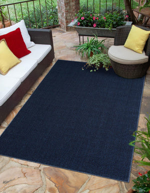 Navy Blue 10' x 14' 1 Symphony Outdoor Rectangle Area Rug Weather Resistant for Patio, Deck, Terrace, Balcony, Porch Durable Outside Carpet for Sale at Rug Engine