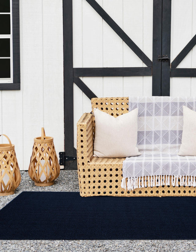 Navy Blue 2' x 3' 1 Symphony Outdoor Rectangle Rug