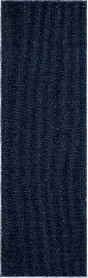 Navy Blue 2' x 6' 1 Symphony Outdoor Runner Area Rug Weather Resistant for Patio, Deck, Terrace, Balcony, Porch Durable Outside Carpet for Sale at Rug Engine