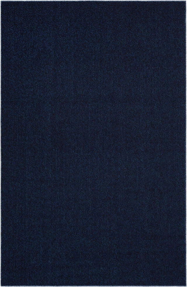 Navy Blue 6' 1 x 9' Symphony Outdoor Rectangle Area Rug Weather Resistant for Patio, Deck, Terrace, Balcony, Porch Durable Outside Carpet for Sale at Rug Engine