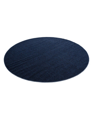 Navy Blue 7' 10 x 7' 10 Symphony Outdoor Round Area Rug Weather Resistant for Patio, Deck, Terrace, Balcony, Porch Durable Outside Carpet for Sale at Rug Engine
