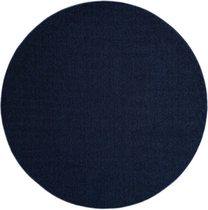 Navy Blue 7' 10 x 7' 10 Symphony Outdoor Round Area Rug Weather Resistant for Patio, Deck, Terrace, Balcony, Porch Durable Outside Carpet for Sale at Rug Engine