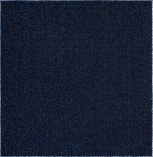 Navy Blue 7' 10 x 7' 10 Symphony Outdoor Square Area Rug Weather Resistant for Patio, Deck, Terrace, Balcony, Porch Durable Outside Carpet for Sale at Rug Engine