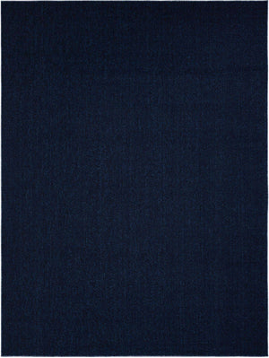 Navy Blue 7' 10 x 10' Symphony Outdoor Rectangle Area Rug Weather Resistant for Patio, Deck, Terrace, Balcony, Porch Durable Outside Carpet for Sale at Rug Engine
