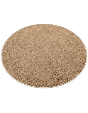 Beige 3' 1 x 3' 1 Symphony Outdoor Round Area Rug Weather Resistant for Patio, Deck, Terrace, Balcony, Porch Durable Outside Carpet for Sale at Rug Engine