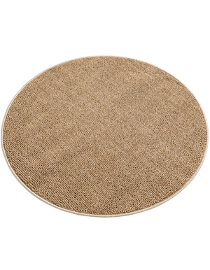 Beige 3' 1 x 3' 1 Symphony Outdoor Round Area Rug Weather Resistant for Patio, Deck, Terrace, Balcony, Porch Durable Outside Carpet for Sale at Rug Engine