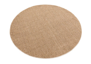 Beige 5' 3 x 5' 3 Symphony Outdoor Round Area Rug Weather Resistant for Patio, Deck, Terrace, Balcony, Porch Durable Outside Carpet for Sale at Rug Engine