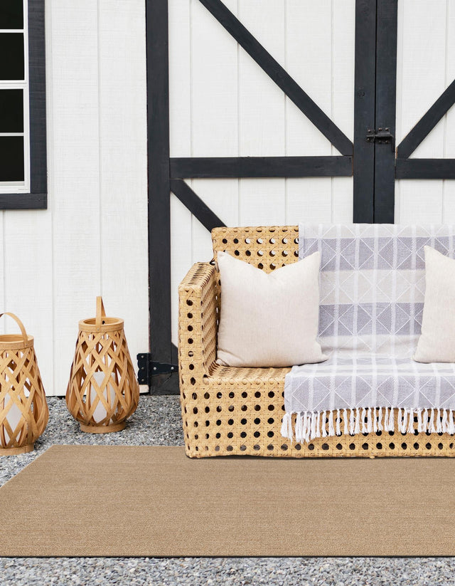 Beige 10' x 14' 1 Symphony Outdoor Rectangle Rug