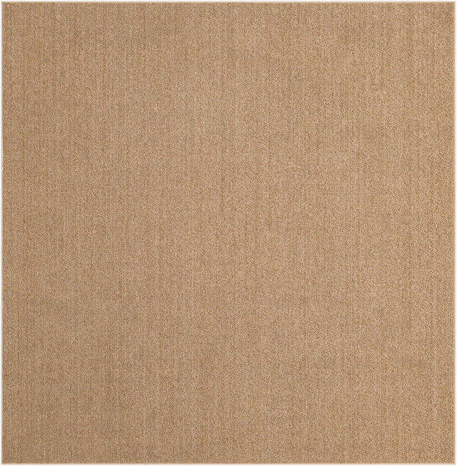 Beige 7' 10 x 7' 10 Symphony Outdoor Square Area Rug Weather Resistant for Patio, Deck, Terrace, Balcony, Porch Durable Outside Carpet for Sale at Rug Engine
