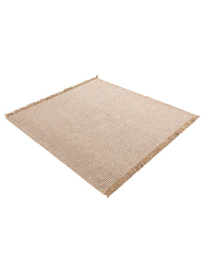 Gray 5' 1 x 5' 1 Cottage Farm Square Area Rug Jute Carpet Mat for Living Rooms, Dining, Office, Dorms for Sale at Rug Engine