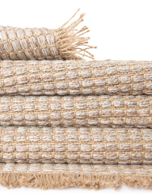 Gray 5' 1 x 5' 1 Cottage Farm Square Area Rug Jute Carpet Mat for Living Rooms, Dining, Office, Dorms for Sale at Rug Engine