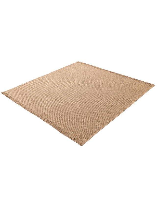 Natural 5' 1 x 5' 1 Cottage Farm Square Area Rug Jute Carpet Mat for Living Rooms, Dining, Office, Dorms for Sale at Rug Engine