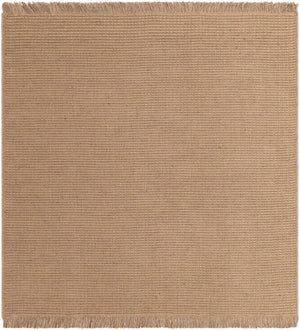 Natural 5' 1 x 5' 1 Cottage Farm Square Area Rug Jute Carpet Mat for Living Rooms, Dining, Office, Dorms for Sale at Rug Engine