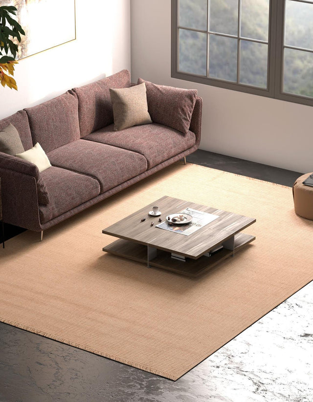 Natural 7' 10 x 10' Cottage Farm Rectangle Area Rug Jute Carpet Mat for Living Rooms, Dining, Office, Dorms for Sale at Rug Engine